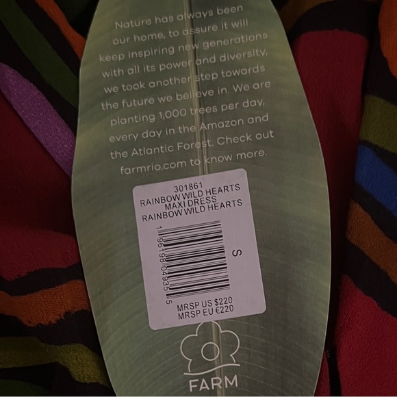 Farm Rio Rainbow Wild Hearts Maxi Dress - Picture 6 of 7